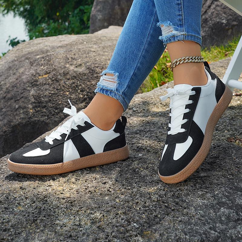 Spring Autumn Flat Sneakers for Women 2025 Fashion Mix Color Casual Sport Shoes Woman Lightweight Non Slip German Training Shoes