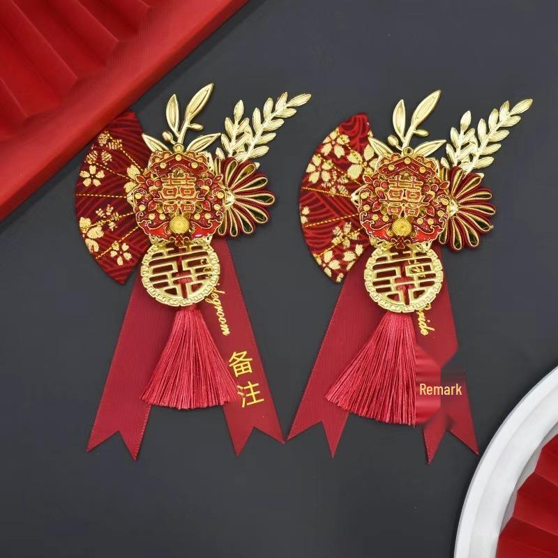 Dragon Phoenix Wedding Boutonniere & Bouquet Set for Groom and Bride - Elegant Full Set