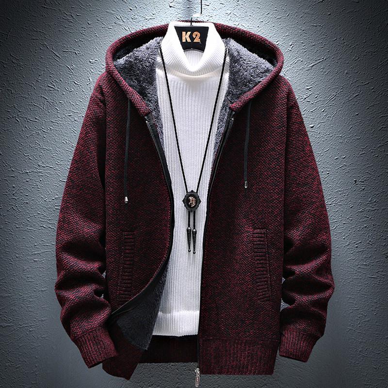 Men's Fleece Sherpa Hoodie Jacket - Double-sided, Thickened, Windproof for Autumn and Winter