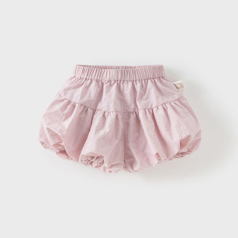David Bella Girls  Shorts 2026 Summer New Stylish Children s Pants Baby Lantern Pants Toddler Bloomers Pink [Ready in Stock] 100