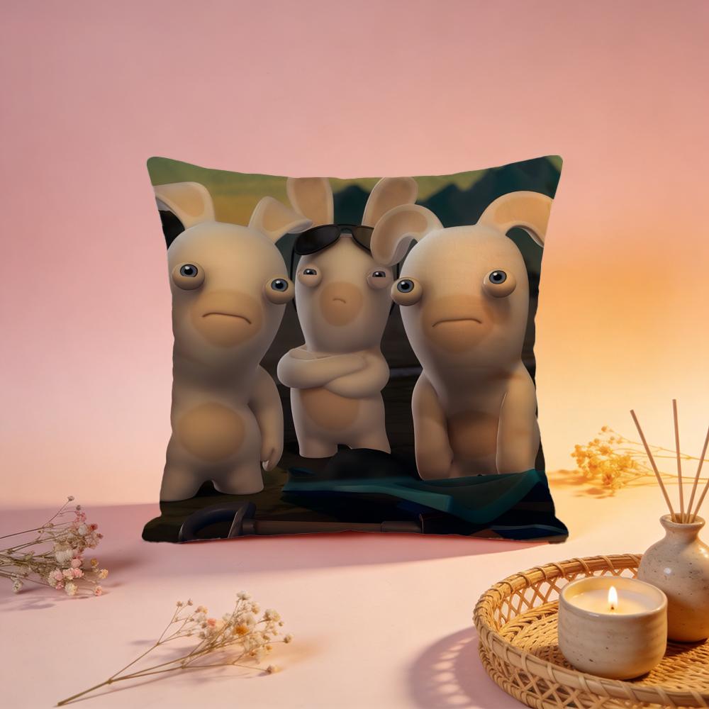 Popular RRabbids Invasionable Cushion Cover Comfortable Durable Pillow Cover MultiScene for Home Office Car Sofa