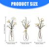 Set of 3 Metal Floral Wall Hangings Minimalists Flower Vases Line Art Wall Decors Sculptures for Living Room and Bedroom