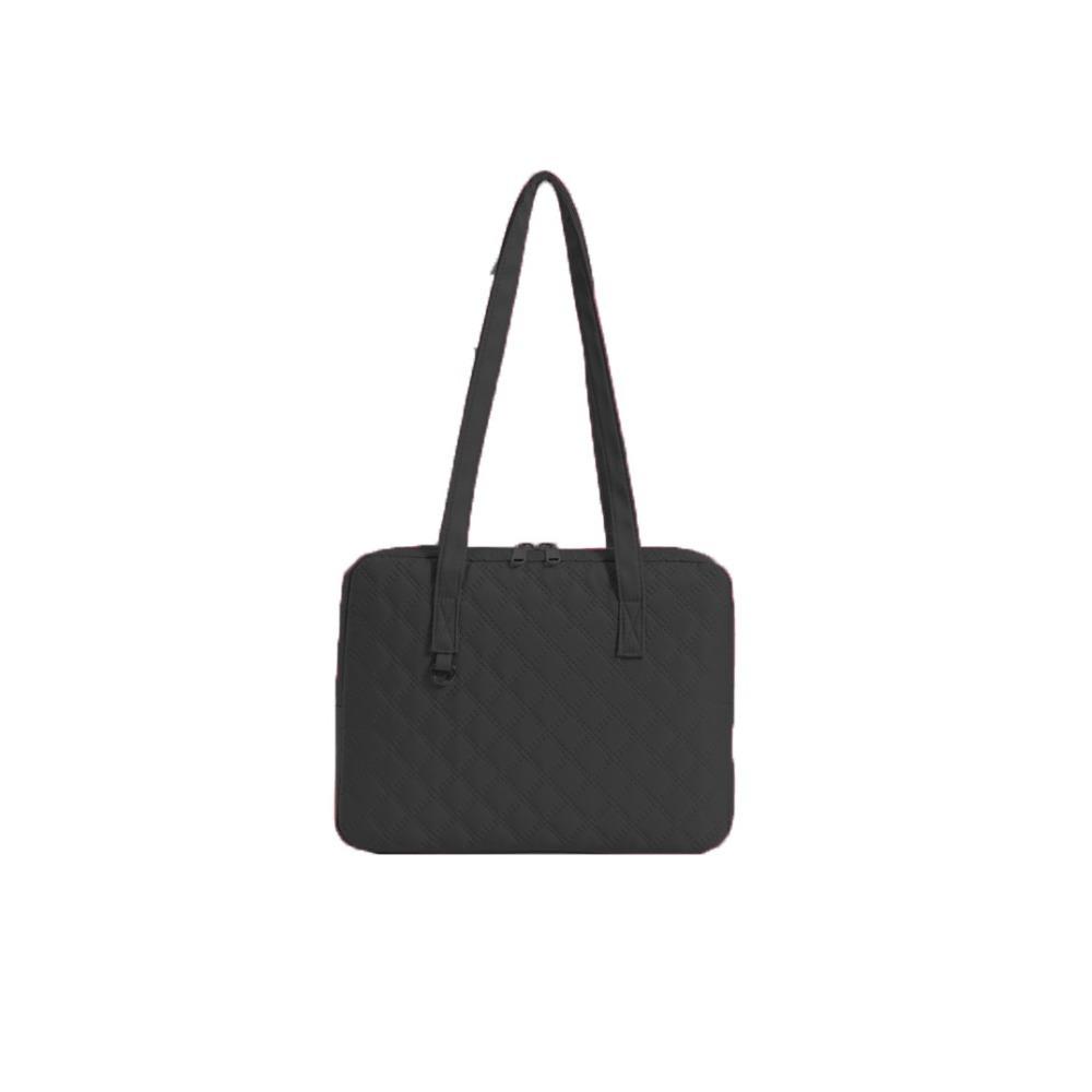 

11/14Inch Computer Storage Bag Simple Solid Business Briefcase Bag Laptop Shoulder Bag Travel Black 11inch