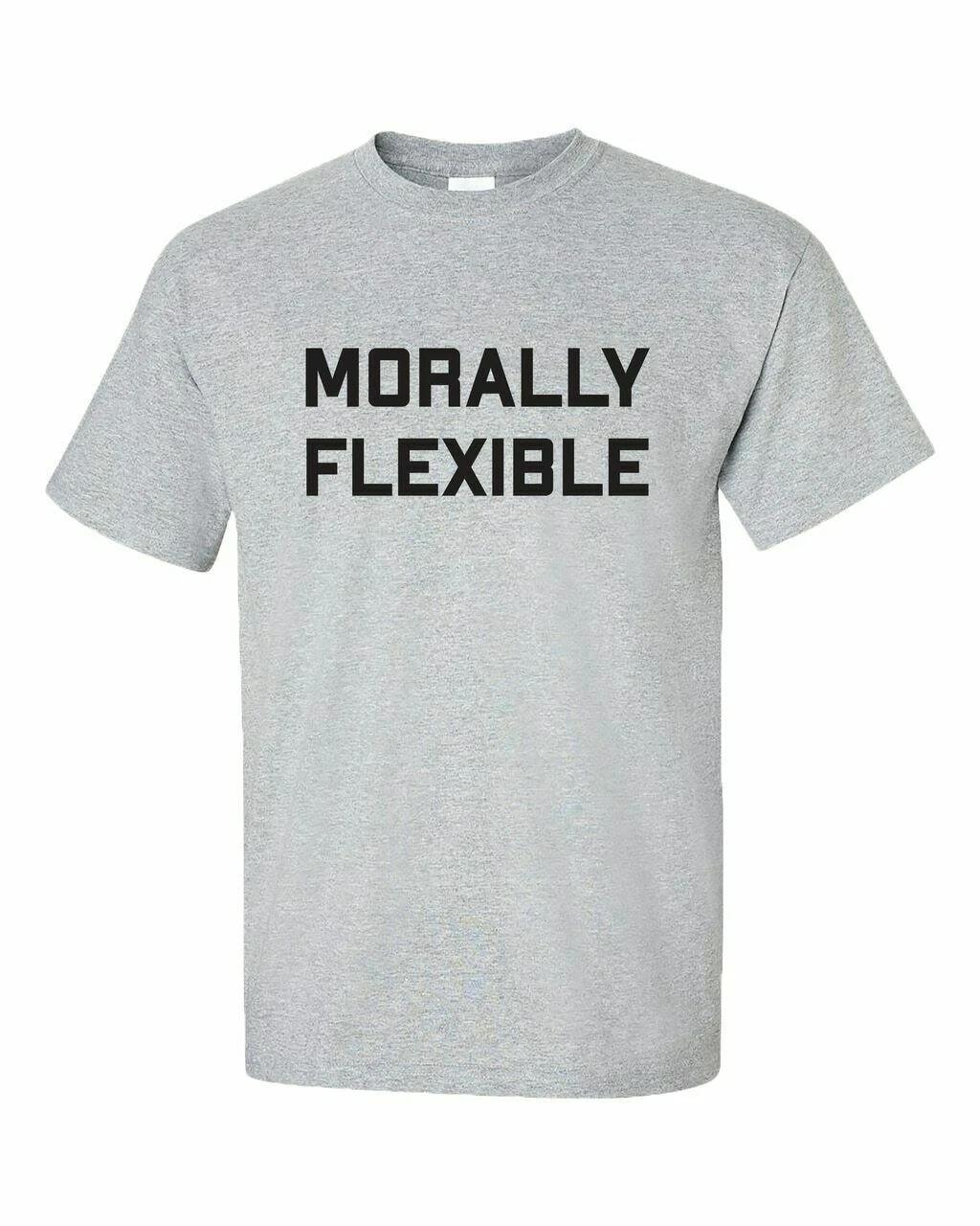 Divertente Morally Flessibile Adulto Unisex T-Shirt Manica Corta L