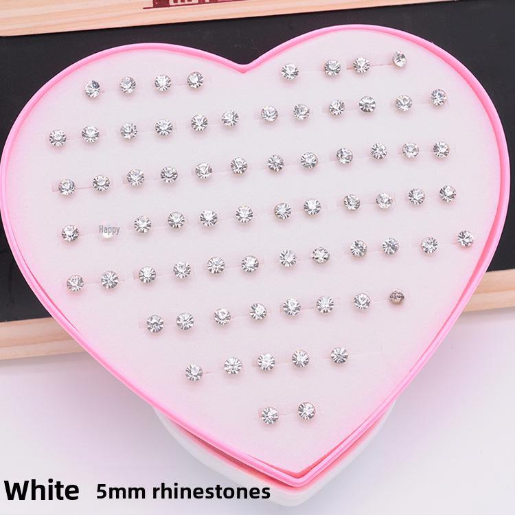 120 Love Earrings for Women: Diamond-Studded Resin and Plastic Jewelry Collection