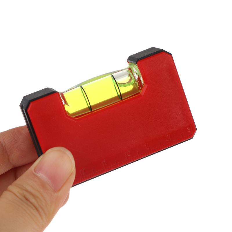 Mini Pocket Level Magnetic Horizontal Leveler Woodworking Portable Bubbles Ruler Level Inspection Tools one size
