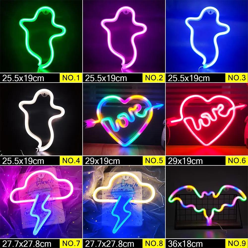 LED Neon Nattlys Skilt Veggkunst Skilt Nattlampe Jul Bursdagsgave Bryllupsfest Vegghengt Neonlampe Hjemmedekor
