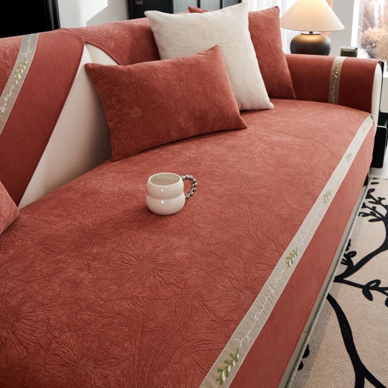 

Жаккардовая диванная подушка из синели, универсальная нескользящая диванная подушка для гостиной, прямой ряд, ткань, спинка, полотенце 70*70cm