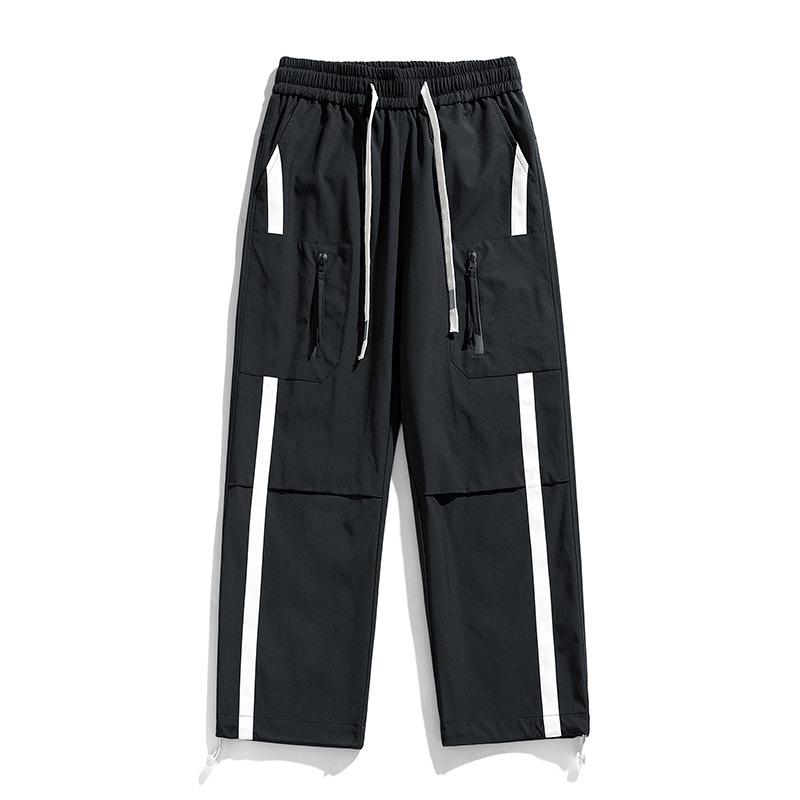 Japanese Overalls Men's Summer Splicing Waterproof Sports Pants New Casual Flat Pants