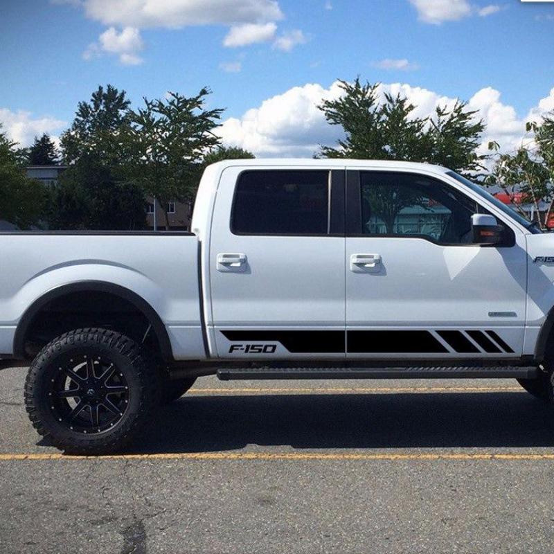 Наклейки на боковую часть кузова Raptor F150: Персонализированные наклейки на талию и тело чёрный