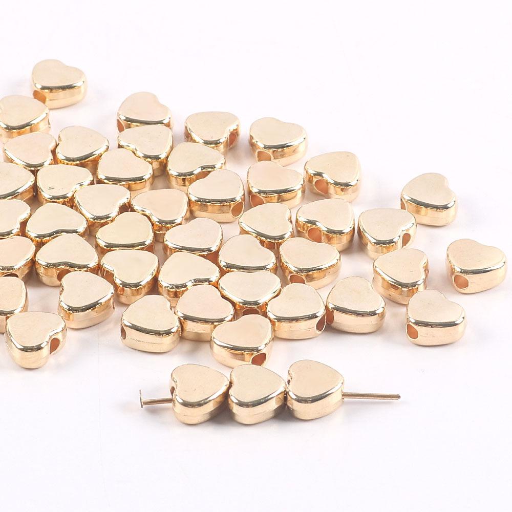 Ccb Love Star Loose Beads Beaded Straight Hole Peach Heart Five-Pointed Star Bead Spacer Pendant Diy Handmade Necklace Jewelry Accessories