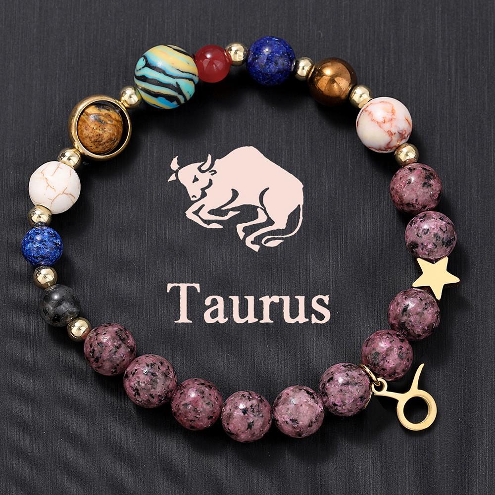 Sternbild Handgefertigt Stein Stahl Anhänger Armband Für Frauen Geschenkidee