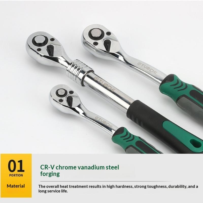 1Pcs 1/2 1/4 3/8 Flying Wrenches 24/72 Tooth Quick Ratchet Wrench Two-Way Socket Wrench Repair Tools For For Vehicle Bicycle