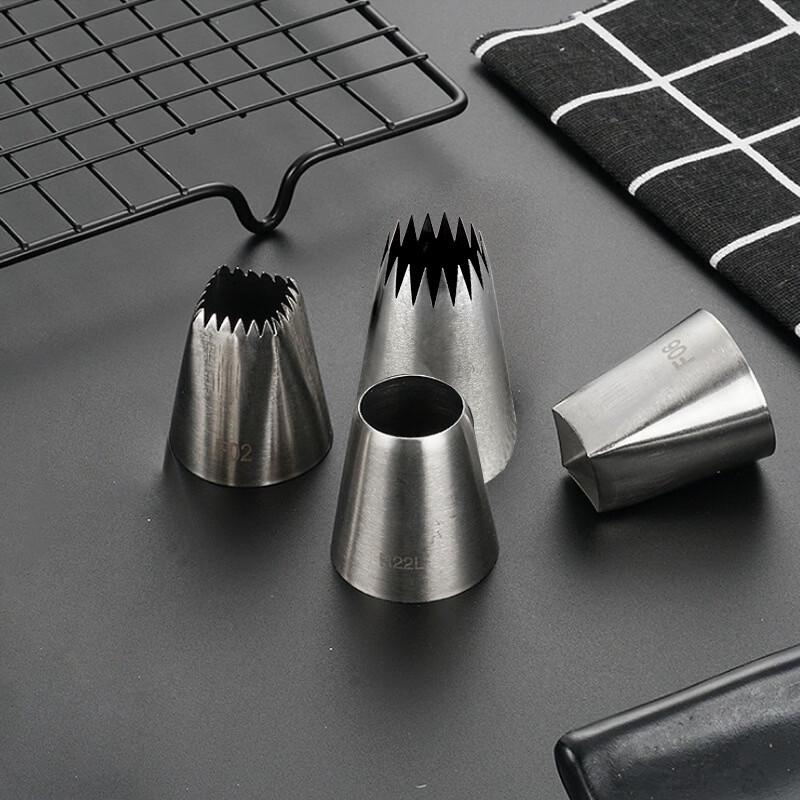 Ruhan Экстра-большой набор из 4 насадок для декорирования из нержавеющей стали 304