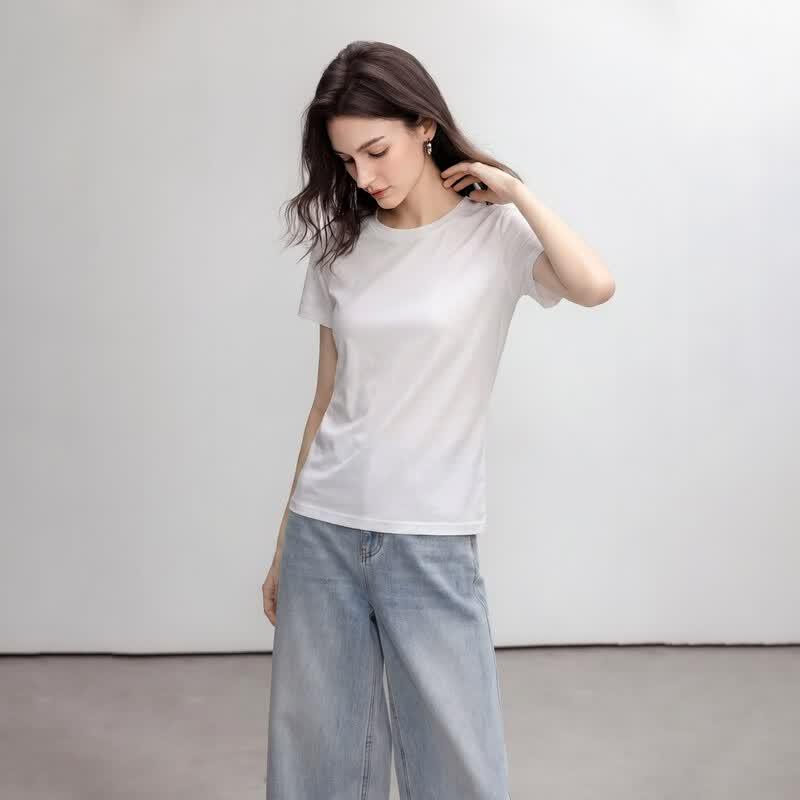 Demana Women s Lyocell Short Sleeve T-Shirt L