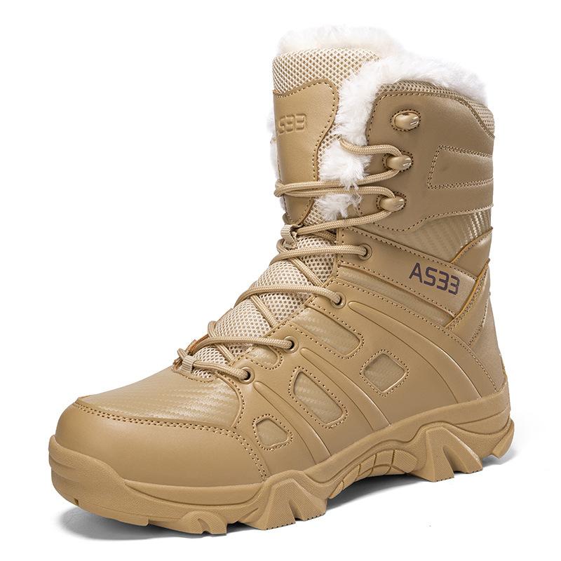 

New couple snow boots men s platform mid-tube cotton shoes velvet winter outdoor hiking shoes platform cotton boots casual shoes 47