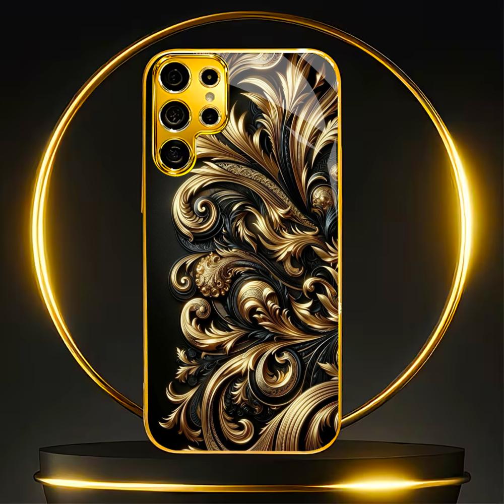 Protective Cover Atmosphere High-end Electroplating Glass PhoneCase for Samsung Galaxy S26 S25 S24 S23 S22 S21 FE,Ultra,Plus