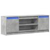 VidaXL TV Cabinet with LED Concrete Grey 139.5x34x50 Cm Engineered Wood 852197