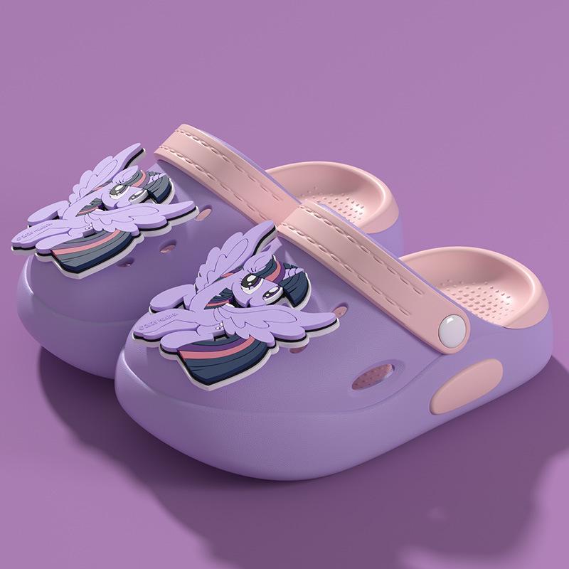 

Authentic My Little Pony Clog Shoes for Outdoor Beach Wear, Children s Non-Slip Sandals, Girls Comfortable Cartoon Shoes 13CM