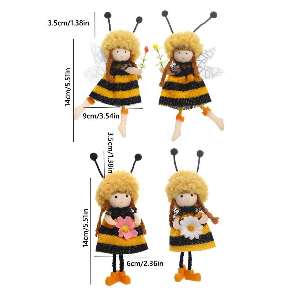 Embellishment Plush Bee Girl Doll Cartoon Drop Ornaments  Festival Favors