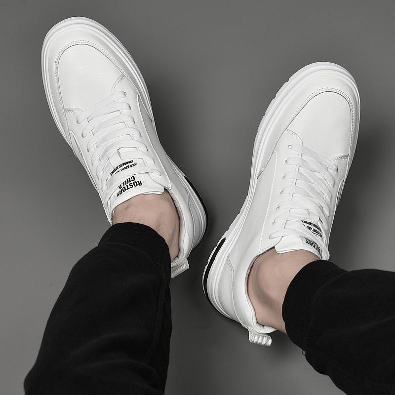 Elevator Shoes Men Heightening Shoes Genuine Leather Height Increase 6-8-10cm Lifting Man Height Increasing Mens Casual Sneakers