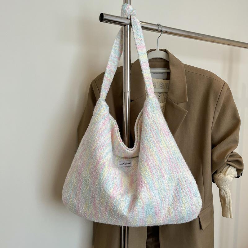 New Fashion Flower Women's Bag Casual Large Capacity Shoulder Crossbody Bag Fresh Tote Travel Bag