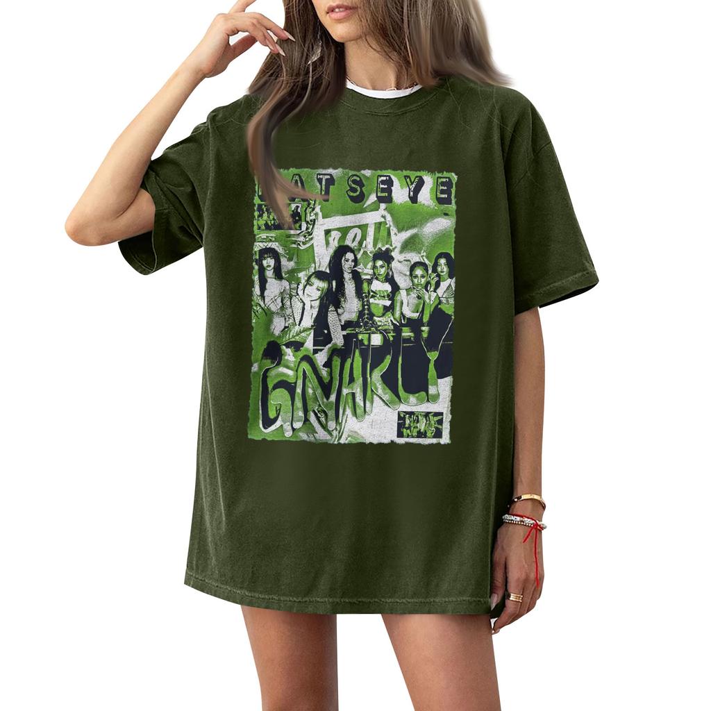 Women's Round Neck Printed Short-sleeved T-shirt Top