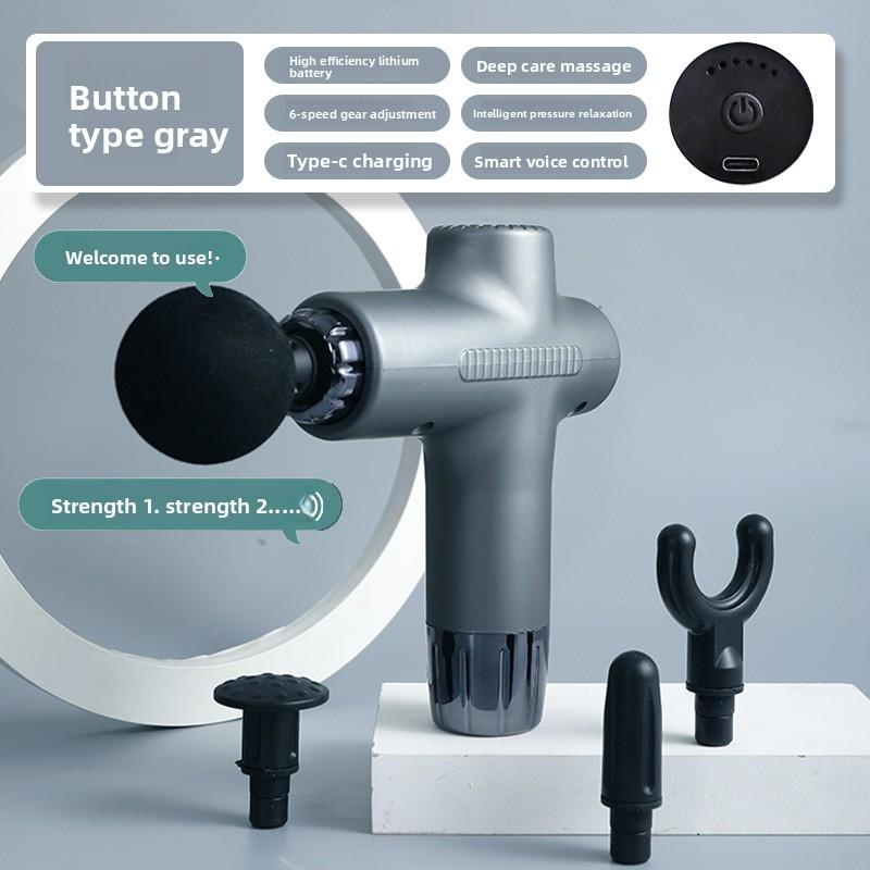 Mini 4 Head Fascia Gun Wireless Muscle Massager with LCD Screen for Yoga Fitness and Muscle Relaxation