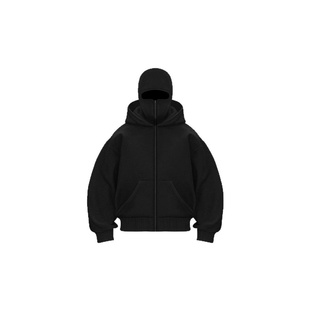 New Zip-Up Hooded Sweatshirt Jacket with Dual Hoods Autumn/Winter Sweatshirt Jacket