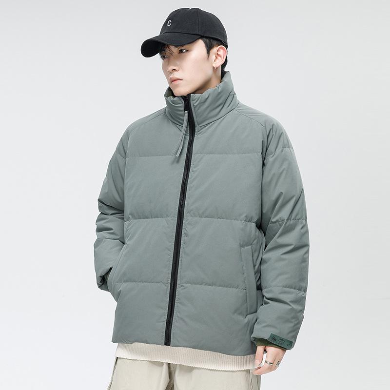 

Зимняя новая мужская куртка-пуховик, повседневная мужская мода, воротник-стойка, универсальное пальто, белый утиный пух, поддельный, две части 4XL