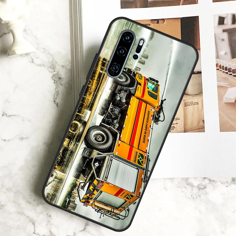 Fire Truck For Huawei Nova 7i 8i 11i 12i 12s Y73 Y70 Y90 Y60 Y72 Y61 Y91 9 10 SE P40 Lite P30 Pro Case