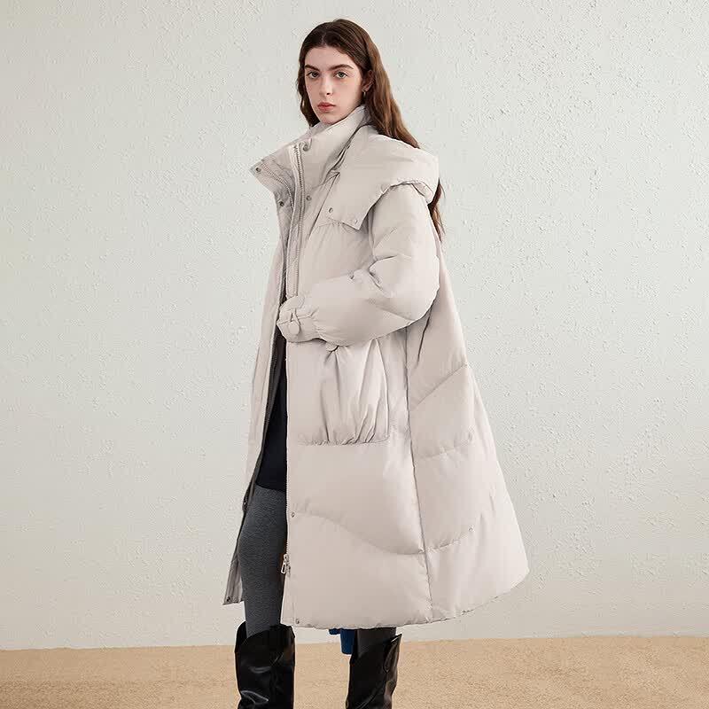 Chuyu Women's Long Hooded Winter Down Jacket