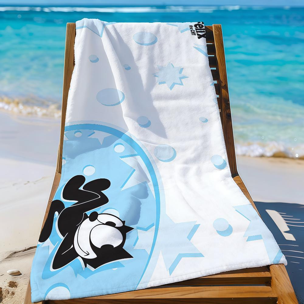 Cartoon F-Felix the C-Cat-S Towel Sports Quick Dry Travel Camping Gear Sandproof Soft Light Large Beach Towel