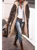Slim Fit Double Sided Hooded Cotton Cardigan Jacket Long Sleeve Solid Color Coat