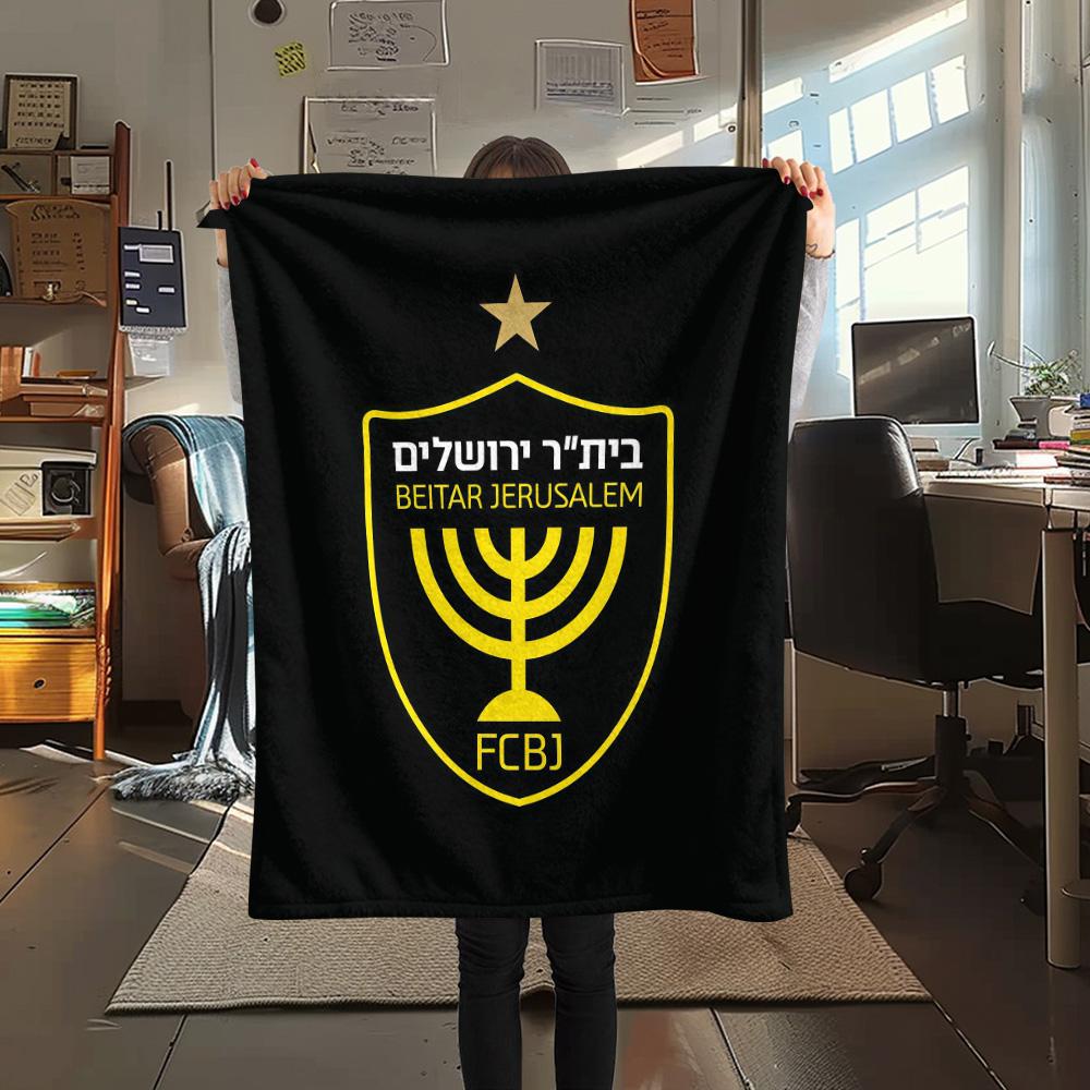Beitar Jerusalem Flannel Blanket, High quality Comfortable for All Seasons, Home Decor, Warmth and Comfort