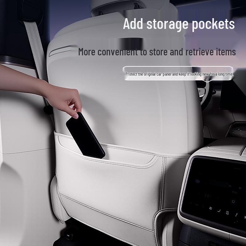 Tapis de protection pour le bas des sièges arrière Hongqi HS6 PHEV - Accessoires d'intérieur pour la protection des sièges arrière.