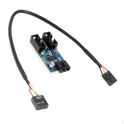 9 Pin USB Header Adapter Internal Hub Motherboard Splitter for RGB Lights