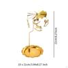 Rotating Candle Holder Candelabra Elegant Decorative Stand Tealight for Lover