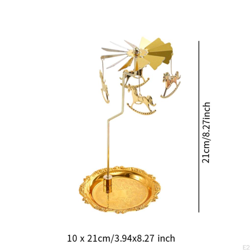 Rotating Candle Holder Candelabra Elegant Decorative Stand Tealight for Lover
