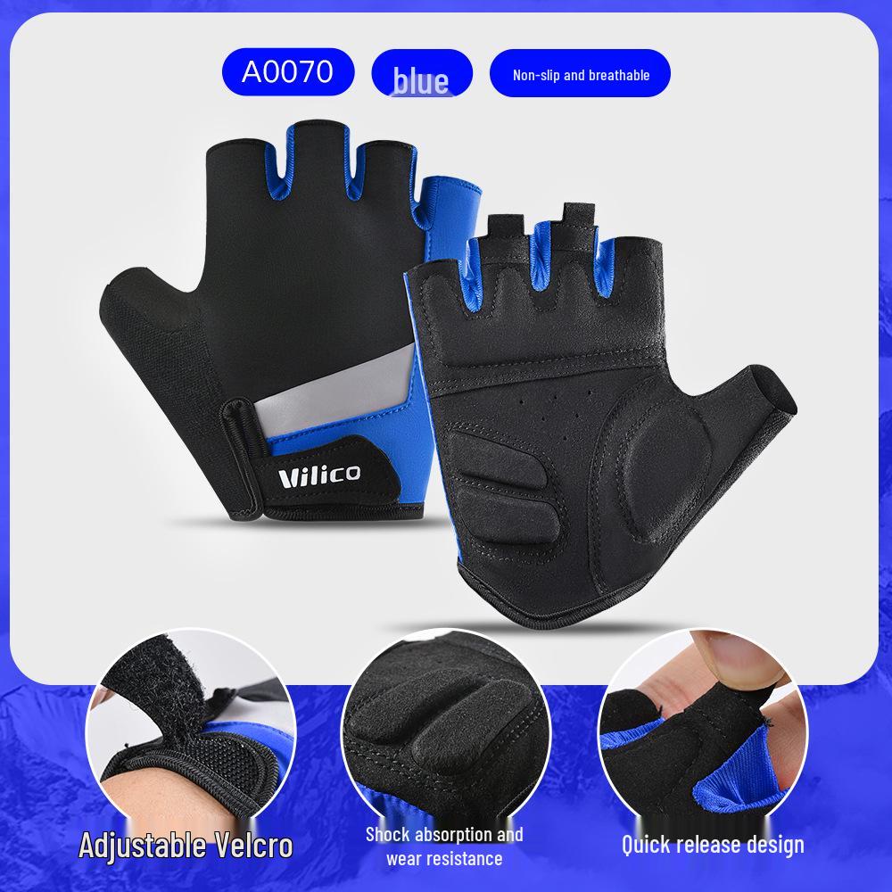Breathable Anti-Slip Half-Finger Cycling & Running Gloves - Shock Absorbing Summer Sport Gear
