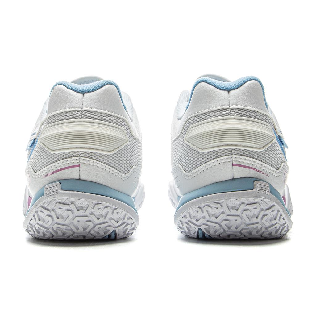 Li Ning Cushioning Slip Resistant Coverage Low Top Badminton Shoes Unisex Standard White AYTV003-1