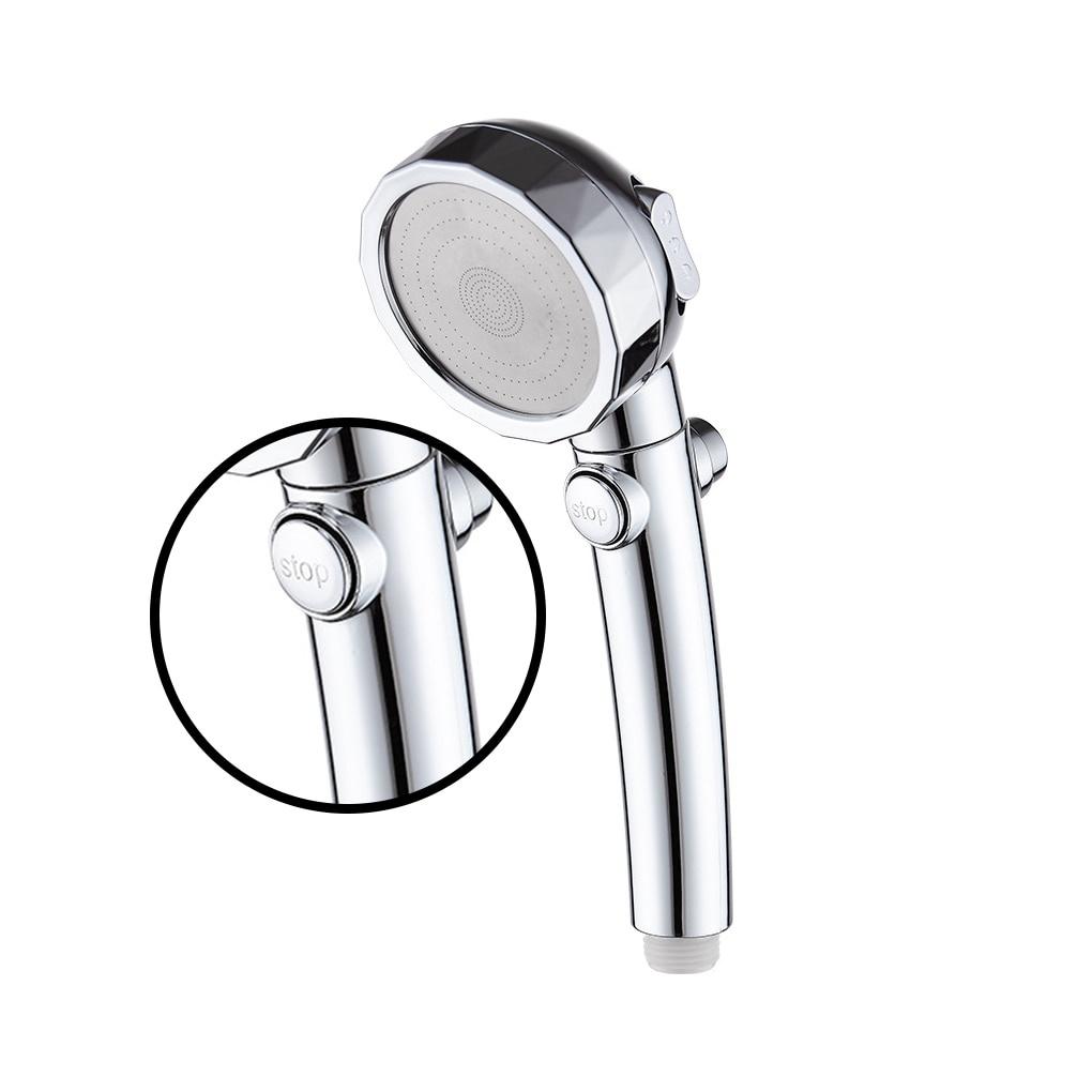 Water Saving High Pressure Shower Head Hand Hold Round Bathroom Accessory Chrome ABS Shower Heads