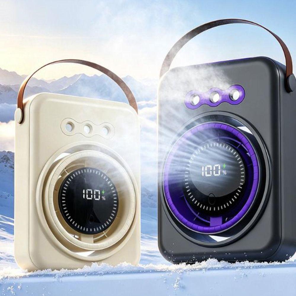 Triple-Hole Desktop Humidifying Fan 100-Speed Adjustment Mini Air Cooler  Outdoor Tent