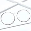 Silver Hoop Earrings 4 Cm, 925 Silver Clasps