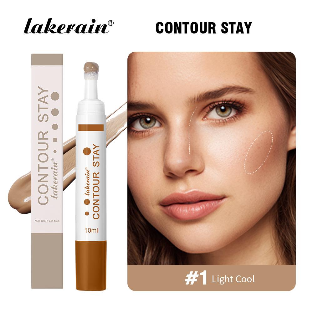 Stick Lichid pentru Contur Culoare Bronz Închis Stick pentru Contur cu Luciu Ridicat Stick pentru Acoperirea Liniei Părului Machiaj Facial Contur Natural Luminos Tridimensional