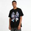 Holographic Laser Bow Print Trendy T-Shirt Loose Casual Streetwear For Men And Women Pure Cotton T-shirt