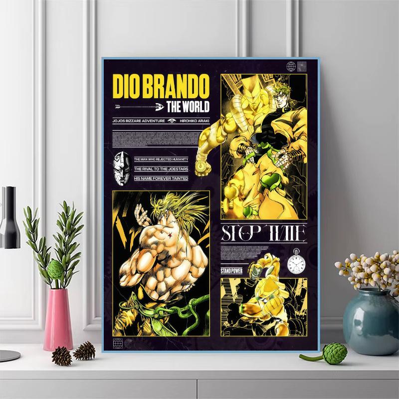 Dio Brando poster 100% Round Full Drill 5D DIY Diamond Painting Embroidery Cross Stitch Rhinestone Décor