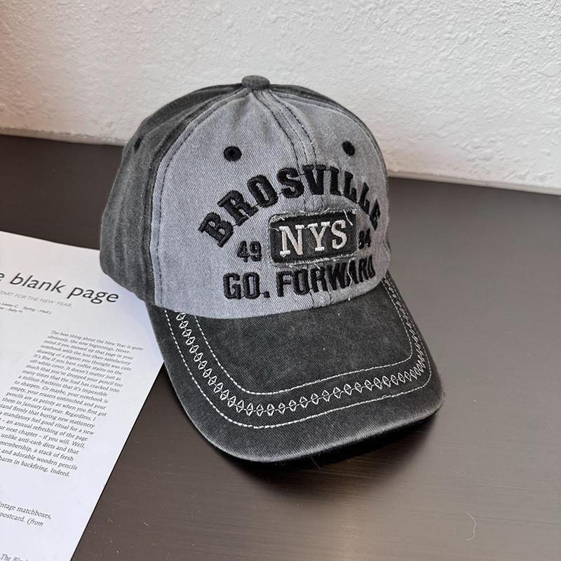 Vintage American Style Baseball Cap With Washed Cotton For Casual Summer Wear