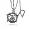 Silver Viking Axes Rune Nordic Necklace 406