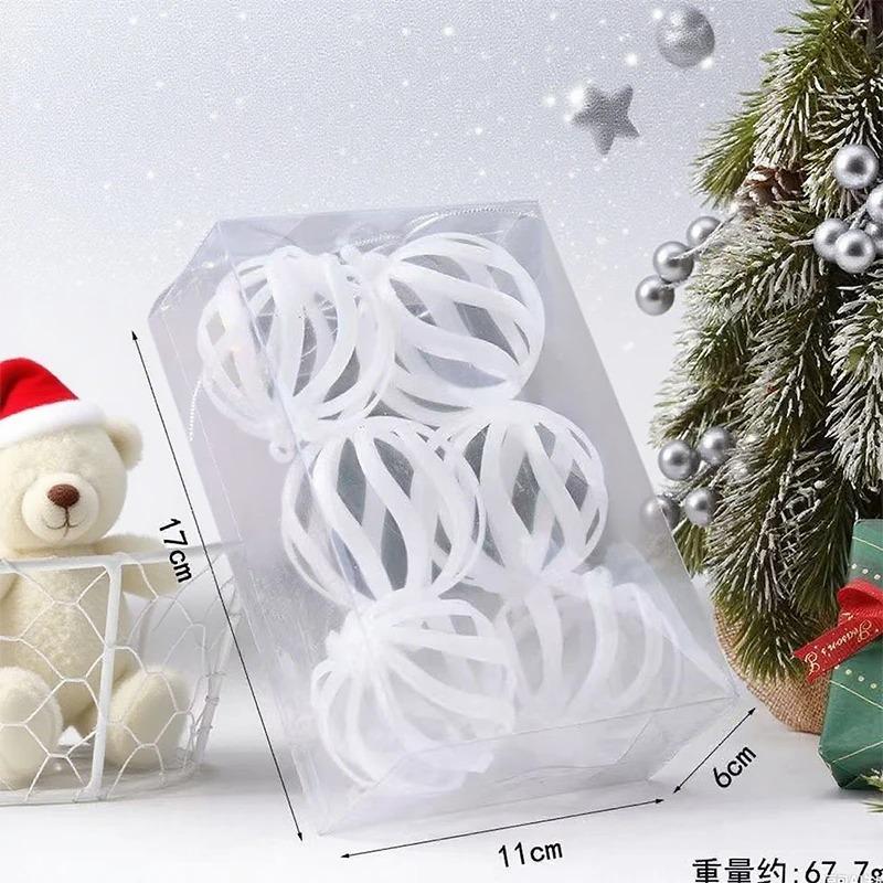 6cm Christmas Ball Decoration Glitter Gold Hollow Ball Xmas Tree Hanging Pendant Home Party New Year Gift Navidad Accessories